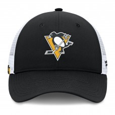 Бейсболка Pittsburgh Penguins Fanatics Black/White Authentic Pro Simple Rink Trucker Бейсболка Pittsburgh Penguins Fanatics Black/White Authentic Pro Simple Rink Trucker