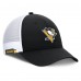 Бейсболка Pittsburgh Penguins Fanatics Black/White Authentic Pro Simple Rink Trucker