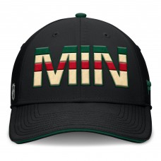 Бейсболка Minnesota Wild Fanatics Black/Green Authentic Pro Rink Team Code