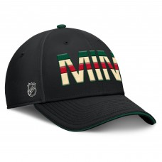Бейсболка Minnesota Wild Fanatics Black/Green Authentic Pro Rink Team Code