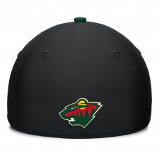 Бейсболка Minnesota Wild Fanatics Black/Green Authentic Pro Rink Team Code