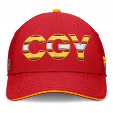Бейсболка Calgary Flames Fanatics Red/Gold Authentic Pro Rink Team Code