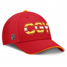 Бейсболка Calgary Flames Fanatics Red/Gold Authentic Pro Rink Team Code