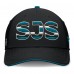 Бейсболка San Jose Sharks Fanatics Authentic Pro Rink Team Code - Black/Teal