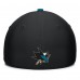 Бейсболка San Jose Sharks Fanatics Authentic Pro Rink Team Code - Black/Teal