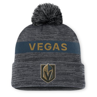 Шапка с помпоном Vegas Golden Knights Fanatics Gray Authentic Pro Rink