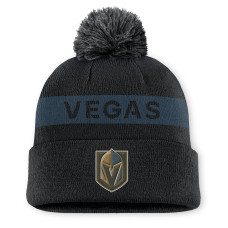 Женская шапка с помпоном Vegas Golden Knights Fanatics Black/ Authentic Pro Rink Cuffed Женская шапка с помпоном Vegas Golden Knights Fanatics Black/ Authentic Pro Rink Cuffed