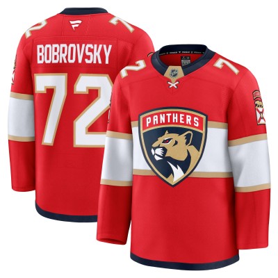 Игровая джерси Florida Panthers Sergei Bobrovsky Fanatics Red Premium