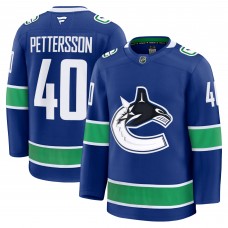 Джерси Vancouver Canucks Elias Pettersson Fanatics Blue Home Premium