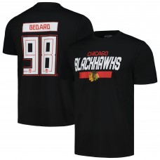 Футболка Connor Bedard Chicago Blackhawks Levelwear Anthem Name & Number Player - Black