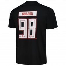Футболка Connor Bedard Chicago Blackhawks Levelwear Anthem Name & Number Player - Black