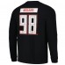 Футболка с длинным рукавом Connor Bedard Chicago Blackhawks Levelwear Oscar Name & Number - Black