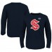 Футболка с длинным рукавом Seattle Kraken Youth 2024 NHL Winter Classic Secondary Logo - Deep Sea Blue Футболка с длинным рукавом Seattle Kraken Youth 2024 NHL Winter Classic Secondary Logo - Deep Sea Blue