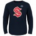 Футболка с длинным рукавом Seattle Kraken Youth 2024 NHL Winter Classic Secondary Logo - Deep Sea Blue