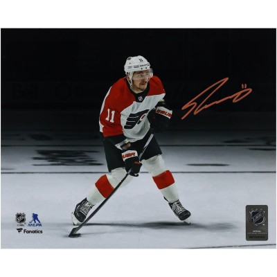 Travis Konecny Philadelphia Flyers Autographed Fanatics Authentic 8 x 10 White Shooting Spotlight Photograph