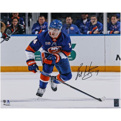 Bo Horvat New York Islanders Autographed Fanatics Authentic 16 x 20 Blue Jersey Skating Photograph