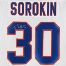 Ilya Sorokin New York Islanders Autographed Fanatics Authentic White adidas Authentic Jersey Ilya Sorokin New York Islanders Autographed Fanatics Authentic White adidas Authentic Jersey