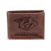 Nashville Predators Brown Bi-Fold Leather Wallet