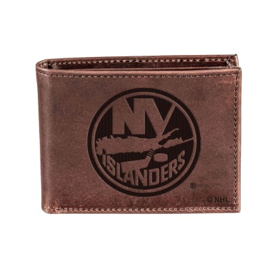 New York Islanders Brown Bi-Fold Leather Wallet