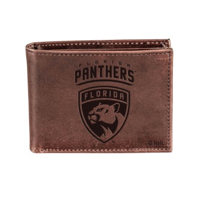 Кошелек Florida Panthers Brown Bi-Fold Leather