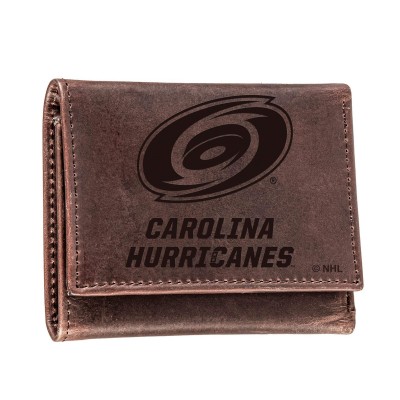 Кошелек Carolina Hurricanes Brown Leather Tri-Fold
