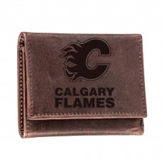 Кошелек Calgary Flames Leather Tri-Fold - Brown