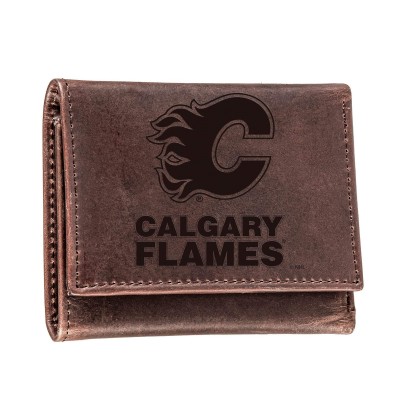 Кошелек Calgary Flames Leather Tri-Fold - Brown