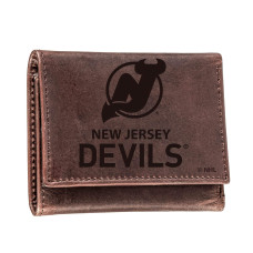 Кошелёк New Jersey Devils Brown Leather Tri-Fold