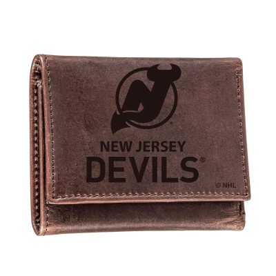 Кошелёк New Jersey Devils Brown Leather Tri-Fold