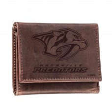 Nashville Predators Leather Tri-Fold Wallet - Brown