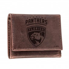 Кошелек Florida Panthers Brown Leather Tri-Fold
