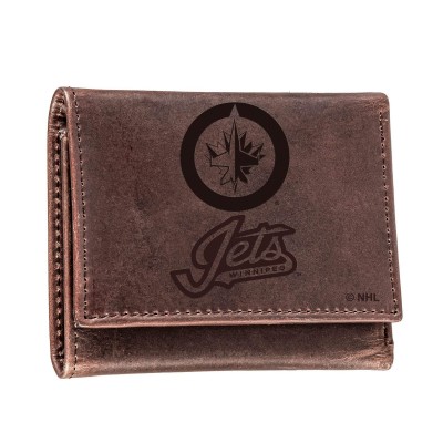 Winnipeg Jets Brown Leather Tri-Fold Wallet