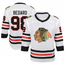 Игровая джерси Connor Bedard Chicago Blackhawks Youth Away Replica Player - White