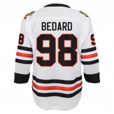 Игровая джерси Connor Bedard Chicago Blackhawks Youth Away Replica Player - White