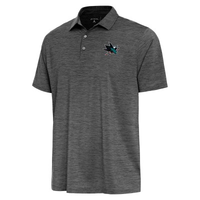 Поло San Jose Sharks Antigua Layout - Heather Black