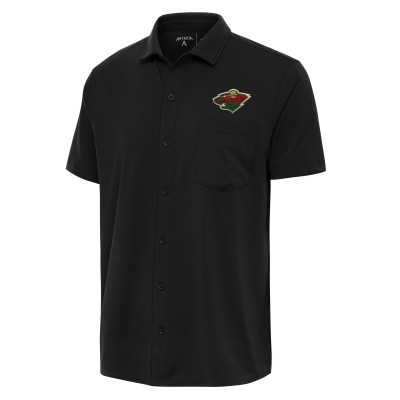 Поло Minnesota Wild Antigua Points Button-Up - Black