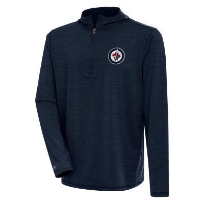 Толстовка Winnipeg Jets Antigua Tidy Quarter-Zip - Heather Navy
