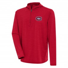 Толстовка Montreal Canadiens Antigua Tidy Quarter-Zip - Heather Red