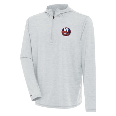 Толстовка New York Islanders Antigua Tidy Quarter-Zip - Heather Gray