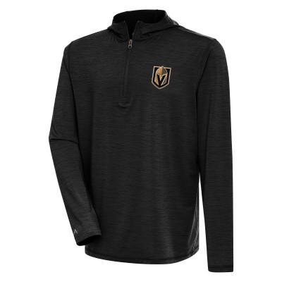 Толстовка Vegas Golden Knights Antigua Tidy Quarter-Zip - Heather Black