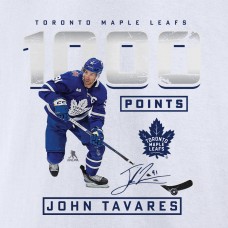 Футболка John Tavares Toronto Maple Leafs 1,000 Career Points - White