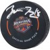 Шайба Zach Hyman Edmonton Oilers Autographed Authentic 2023 Heritage Classic Official