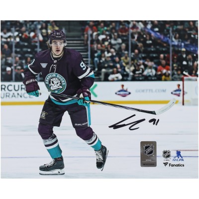 Leo Carlsson Anaheim Ducks Autographed Fanatics Authentic 8 x 10 Purple Jersey Skating Photograph