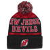 Детская джерси New Devils Black Puck Cuffed Knit Hat with Pom