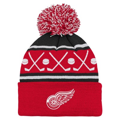 Шапка с помпоном Preschool Detroit Red Wings Red Faceoff