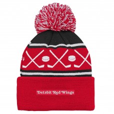 Шапка с помпоном Preschool Detroit Red Wings Red Faceoff Шапка с помпоном Preschool Detroit Red Wings Red Faceoff