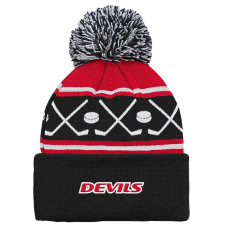 Джерси для дошкольника New Devils Black Faceoff Cuffed Knit Hat with Pom Джерси для дошкольника New Devils Black Faceoff Cuffed Knit Hat with Pom