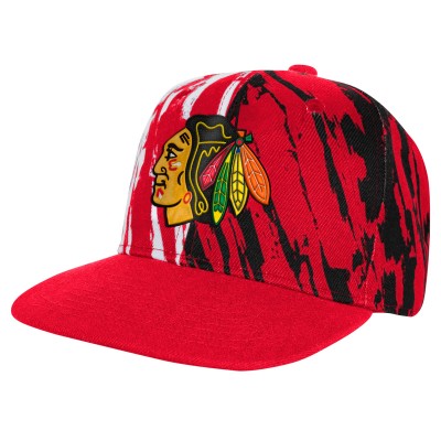 Бейсболка Chicago Blackhawks Youth Propel Flat Brim - Red