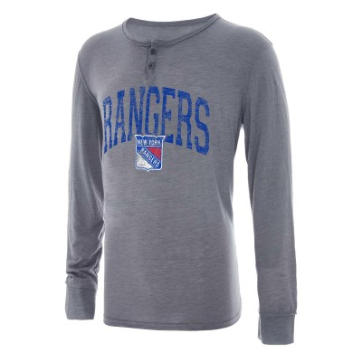 Футболка с длинным рукавом New York Rangers Concepts Sport Takeaway Henley - Gray