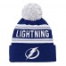 Шапка с помпоном Tampa Bay Lightning Youth Jacquard Cuffed Knit - Blue